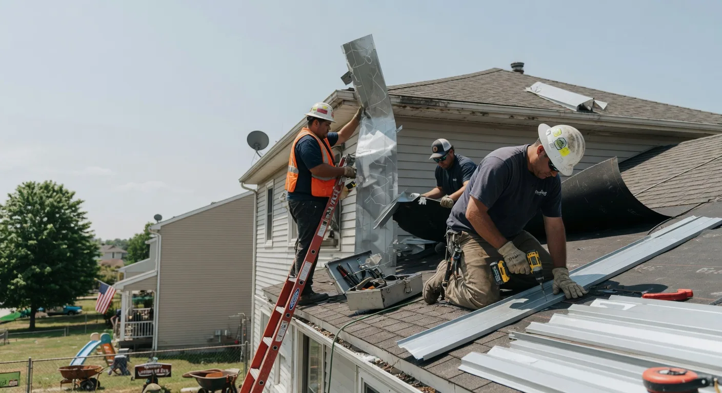 Storm Damage Metal Roof Repair in Churubusco, NY